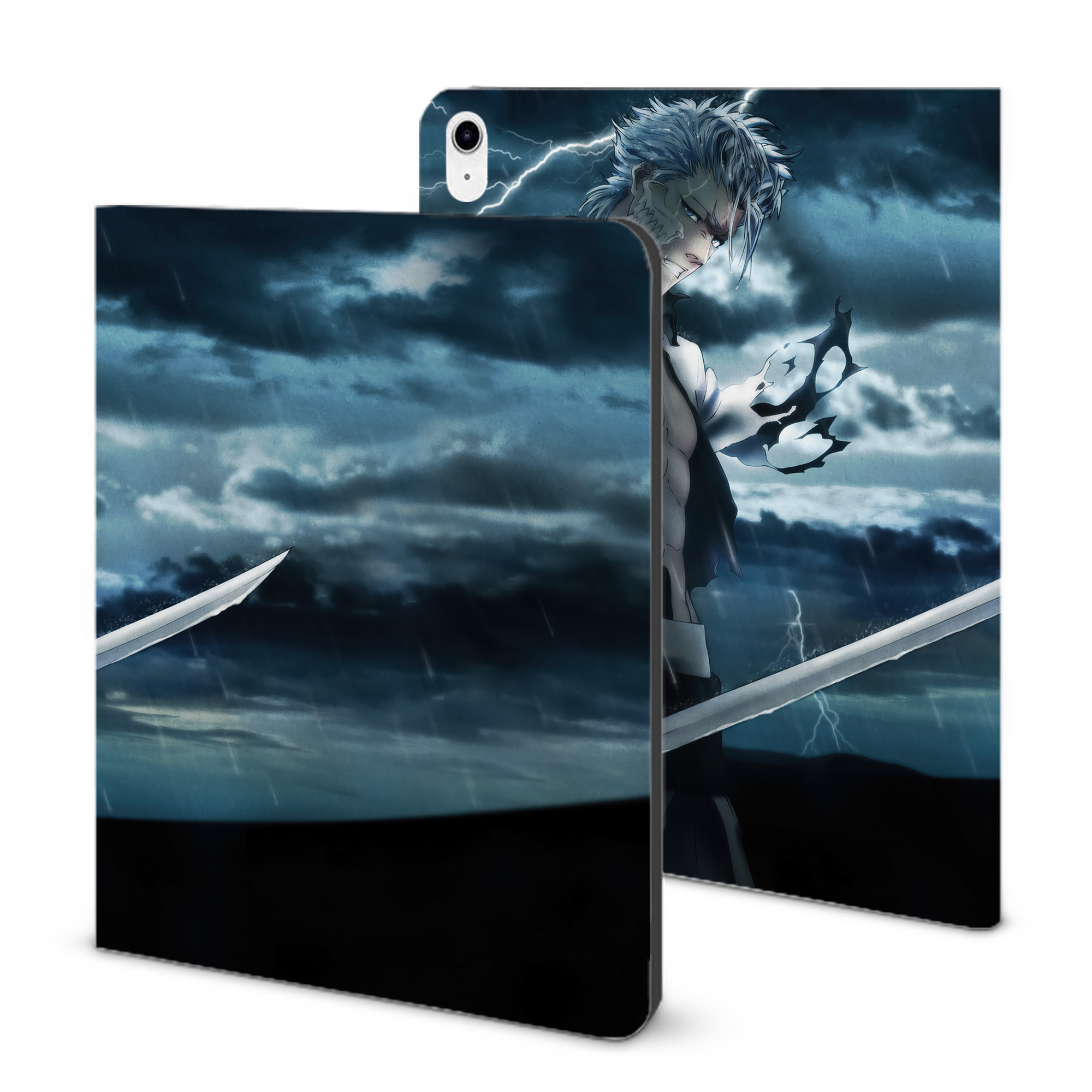 （画像用） ブリーチ BLEACH IPad ケース ブック型 PUレザー TPU 耐衝撃 軽量 薄型 ペン収納なし 全面保護 IPad 各モデル対応